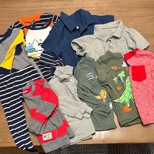 Boys 2T Pajamas & Tops Bundle- Long & Short Sleeve